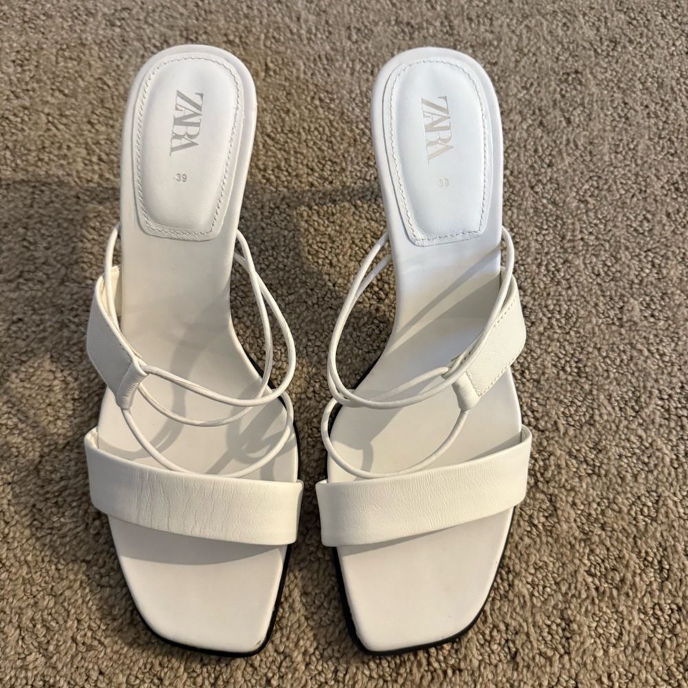 Zara Women's White Heels